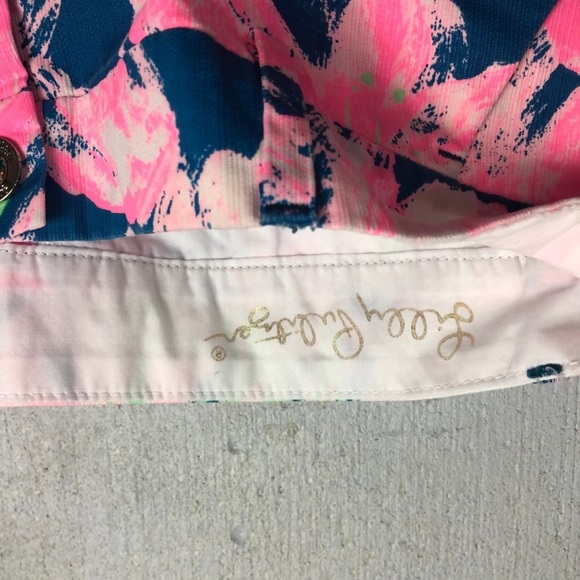 Lilly Pulitzer Callahan Teal Pink Floral Shorts 8 - Picture 6 of 7